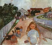 Edvard Munch Street in Asgardstrand oil painting picture wholesale